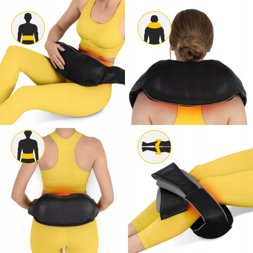 Массажная подушка  4FIZJO Shiatsu Pro+ для шеи и спины Black/Grey - фото №6